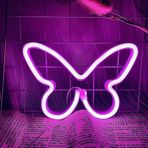 Luces de neón de mariposa, luces de modelado LED, luces decorativas navideñas, luces colgantes de ambiente para centros comerciales en el hogar, linternas pequeñas
