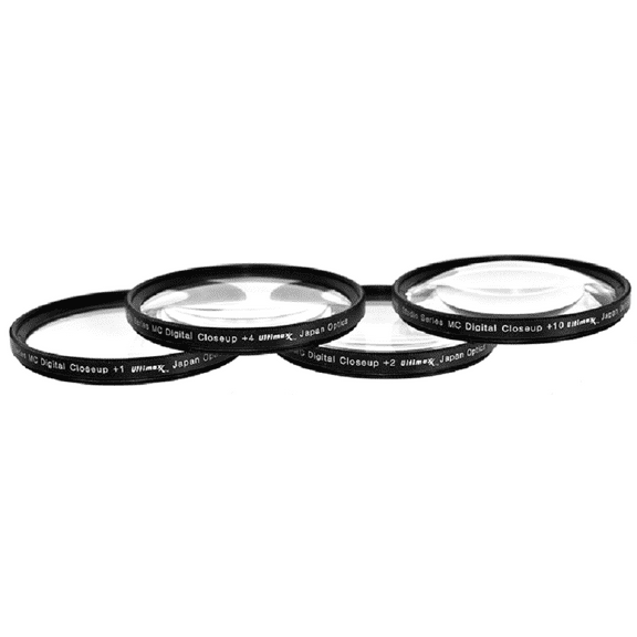 Ultimaxx 46mm Close-Up Macro Lens Filter Set (4-pack) – Compatible with Canon, Nikon, Sony, Pentax DSLR Cameras
