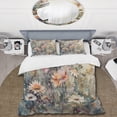 thumbnail image 2 of Designart "Daisy Tranquility in Orange Green" Floral Daisy Bedding Covert Set - Daisy Orange Floral Bed Set With 2 Shams, 2 of 6