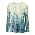 thumbnail image 4 of Aloohaidyvio 2024 Summer Plus Size Tops,Womens Long Sleeve Tops Loose Blouse Casual Tee Tunic, 4 of 5