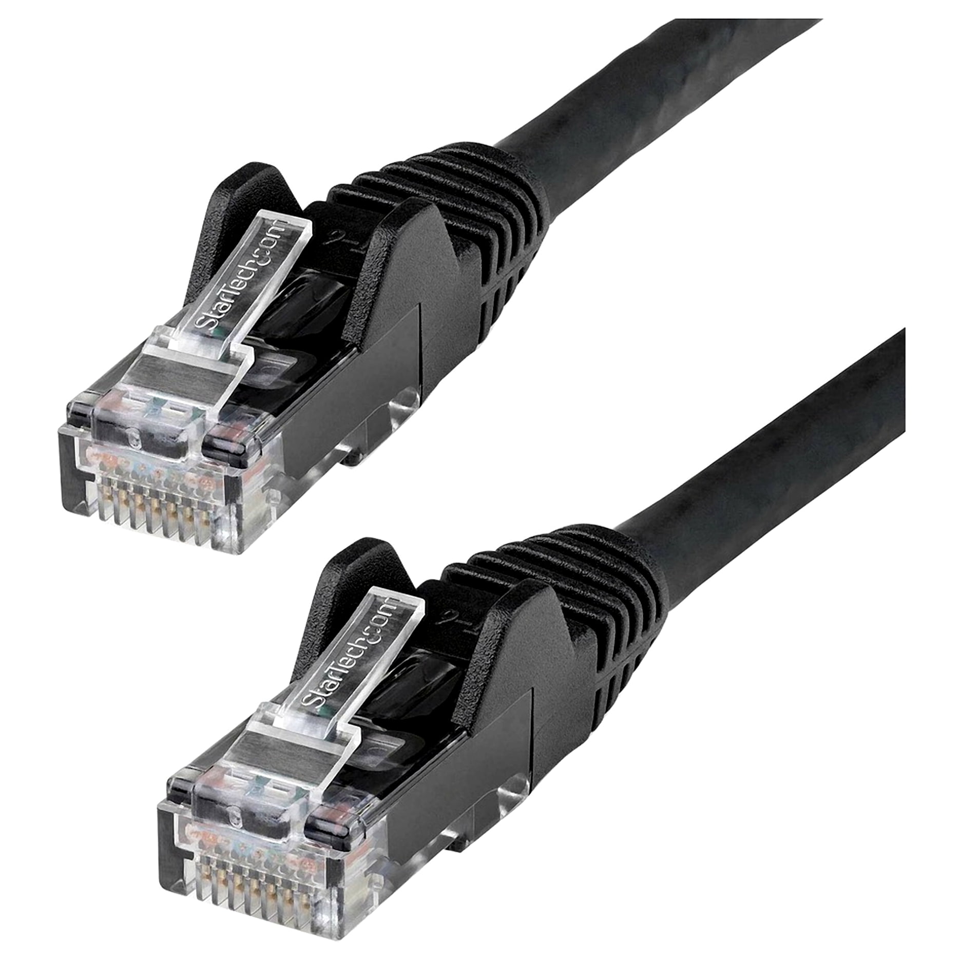 StarTech 30ft CAT6 Ethernet Cable - Black CAT 6 Gigabit Ethernet Wire -250Mhz 100W PoE RJ45 UTP Network Patch Cord Snagless with Strain Relief (N6PATCH30BK)