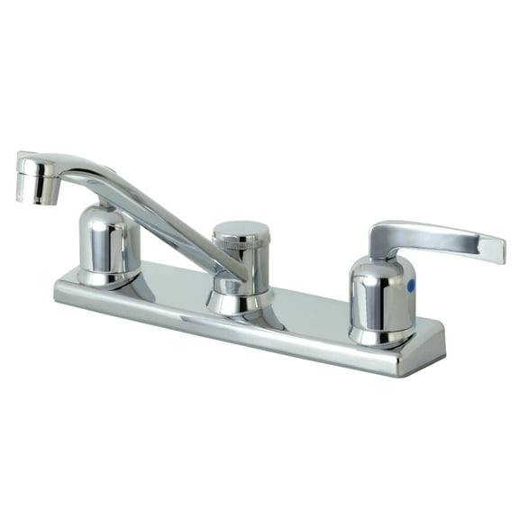 Kingston FB121EFL Centurion Two-Handle 2-Hole 8" Centerset Kitchen Faucet in Polished Chrome