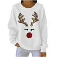 thumbnail image 2 of UQJfacai Christmas Sweatshirts for Women Christmas Tree Print Crewneck Sweater Ribbed Loose Fit Long Sleeve Xmas Holiday Pullover Tops, 2 of 4