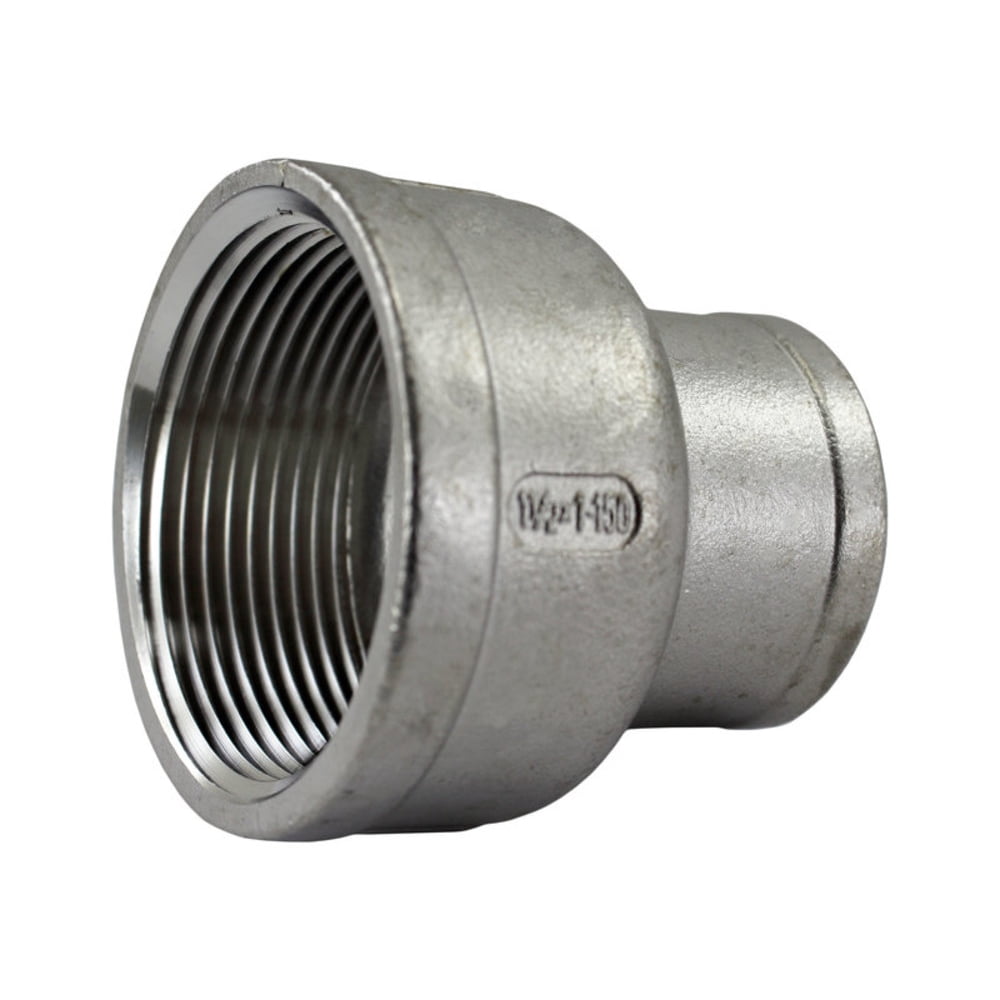 Reducing Coupling 11/2" x 1" Female NPT Stainless Steel Pipe Fitting 1
