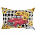 thumbnail image 2 of Spring Sunflowers Queen Size Pillow Cover, Pillowcase Protectors with Zipper, Breathable Decorative Throw Pillow Case Cover, Car Farm Plaid Country Retro Art Pillow Shams for Couch Sofa 20x30Inch, 2 of 8
