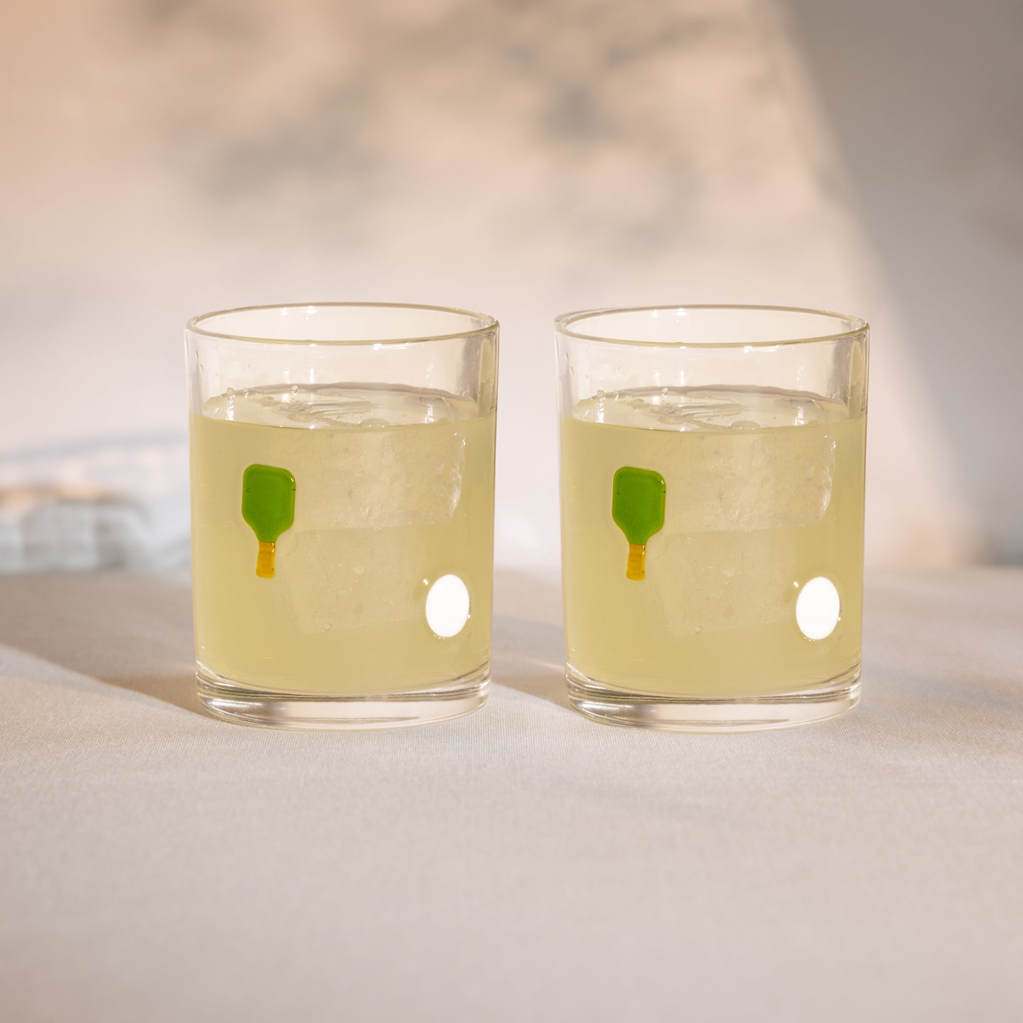 Thyme & Table 12 fl oz Pickle Ball Charm Drinking Glasses, Set of 2