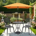thumbnail image 2 of Abble 6.5FT Square Outdoor Patio Umbrella with Push Button Tilt and Crank Handle, Market Umbrella for Garden Deck Backyard Pool,  Orange, 2 of 8