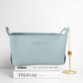 thumbnail image 4 of 1PCs Cosmetics Leather Storage Basket Snacks Desktop Storage Box Bathroom Bathroom Kitchen Leather Storage Basket, 4 of 6