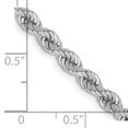 thumbnail image 2 of 14K White Gold Rope Chain Bracelet Jewelry 8", 2 of 6