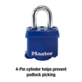 thumbnail image 2 of Candado Laminado Master Lock Azul con Cubierta para Intemperie, 2 of 5