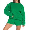 thumbnail image 1 of Suéteres de Cuello Redondo de de Gran Tamaño para Mujer, Tops Bonitos para Otoño e Invierno, Ropa Preppy para Chicas Adolescentes Verde XL, 1 of 9
