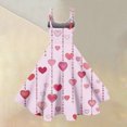 thumbnail image 4 of Elegant Valentines Dress for Women Sleeveless Round Neck A-Line Heart Print Party Dresses Hot Pink L, 4 of 5