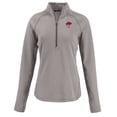 thumbnail image 2 of Women's Cutter & Buck Heather Gray Buffalo Bills  Peshastin Eco Fleece Recycled Tri-Blend Raglan Half-Zip Jacket, 2 of 3