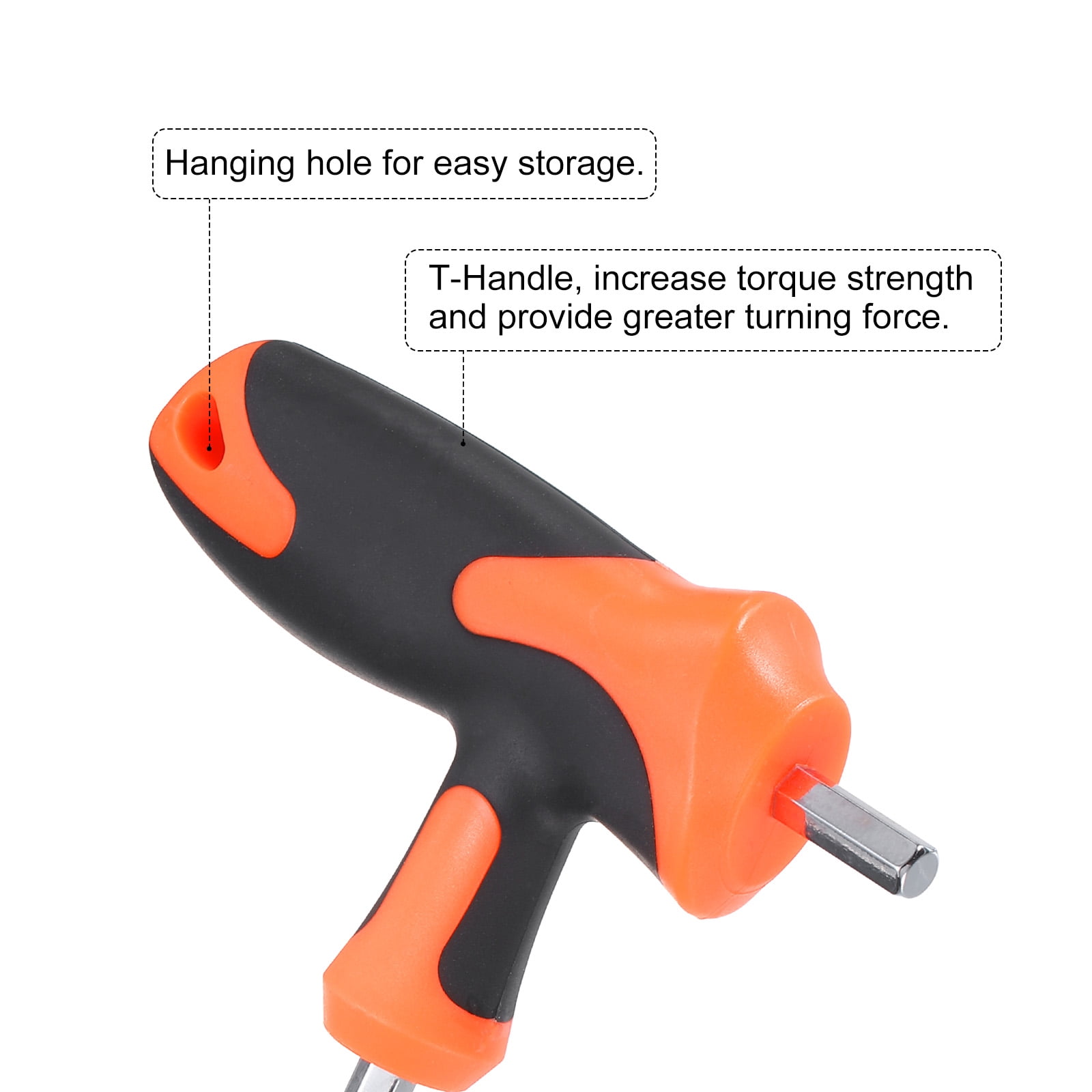 Uxcell 2pcs T-Handle Hex Key Wrench 6mm Metric S2 Steel T-Key Inner Hexagon Wrenches Spanner Repair Tool