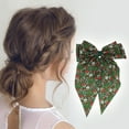 thumbnail image 2 of Unique Bargains 1 Pc Stylish Ribbons Hair Clips Hairdo Clips Green Red, 2 of 5