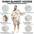 thumbnail image 5 of Wearable Oversized Blanket,Dachshund Wearable Blanket Hoodie for Adults,Cozy Hooded Blankets with Super Pockets,Super Warm Fuzzy Pullover for Women & Men, 5 of 6