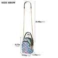 thumbnail image 2 of FORMRS Crossbody Bag for Women Quilted Travel Shoulder Cell Phone Purse with Chain Strap Handbag, Purple Art Pattern, 2 of 7