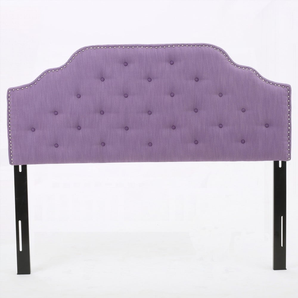 Tufted Headboard Queen Size - Solid Wood & Metal, Button Tufted Design