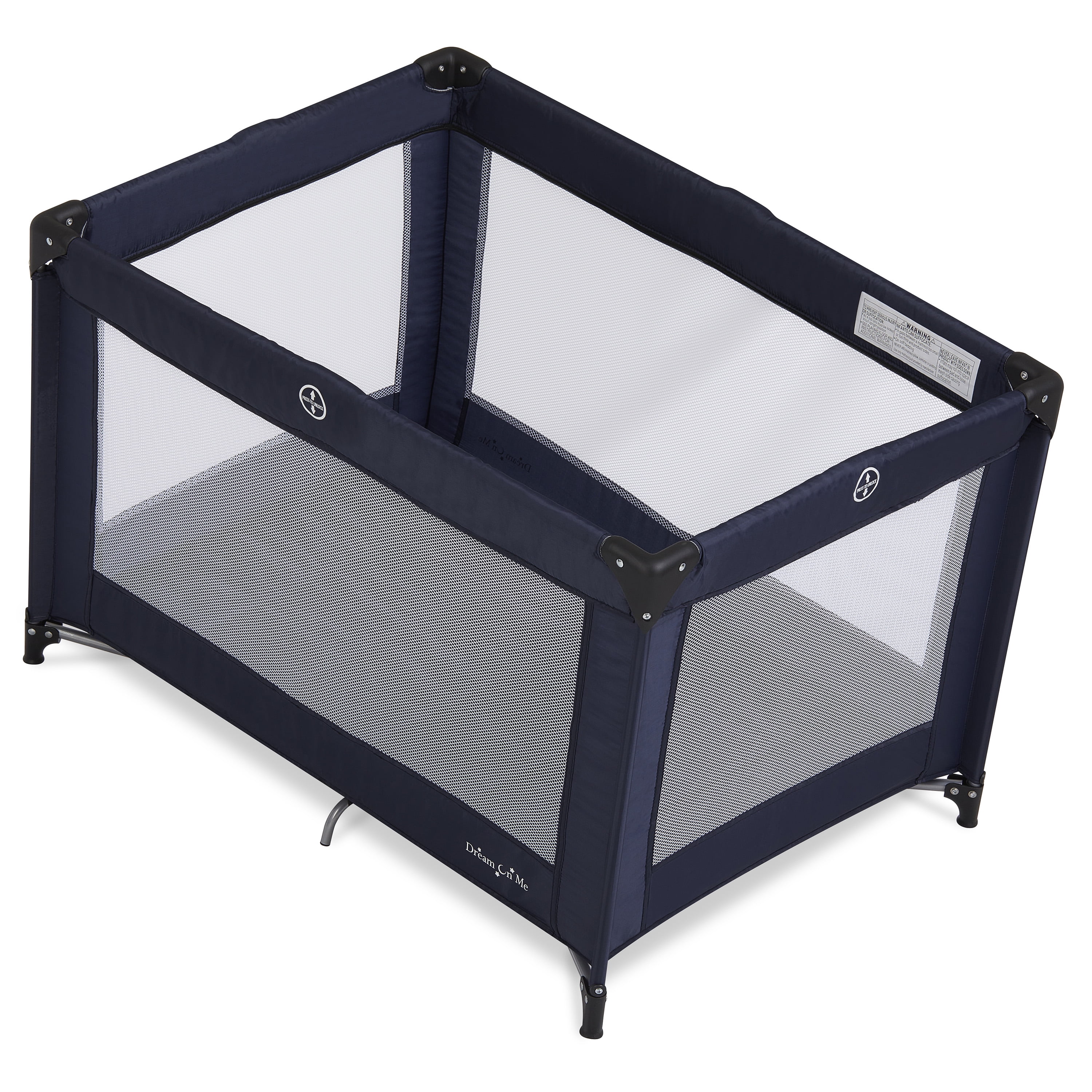 Dream On Me Zazzy Portable Play yard with Bassinet, Navy