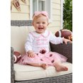 thumbnail image 4 of RUINIXCW Baby Girl Football Set Embroidered Long Sleeve Romper Tulle Skirt Headband, 4 of 7