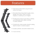 thumbnail image 2 of 4 Pack 6 inch Metal Corner Protector - Black - Furniture Corner Hardware Corner Bracket Metal Embellishments for Wood Decorative Metal Trim The Byzantium Series by Borderland Rustic Hardware, 2 of 3