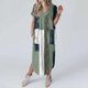 thumbnail image 2 of Vestido de Manga Corta para las Mujeres, Vestido Casual de Cuello en V de Bolsillo de Impresión de Moda Sexy Hecho de Poliéster Ligero para el Verano, Vestido de Verano para las Mujeres, 2 of 5