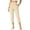 Beige, variant on QTSHPN Workout Pants Women Wide Leg Capris with Pockets High Waistband Yoga Pants Breathable Stretchy for Summer Casual Wear Women Pants Beige XL