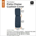 thumbnail image 3 of Classic Accessories Montlake FadeSafe Water-Resistant 72 x 21 x 3 Inch Patio Chaise Lounge Cushion Cover, Heather Indigo, 3 of 9
