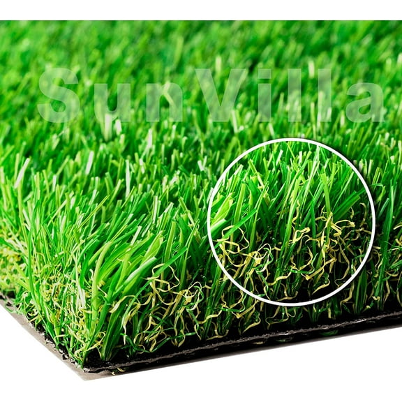 SunVilla 6FTX8FT Realistic Indoor/Outdoor Artificial Grass/Turf 6 x 8 (48 Square FT), 6 FT FT FT, Green/Olive Green/Yellow