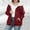 Red, variant on Elvqul Jacket for Women Fleece Outerwear Hooded Thermal Sweaters Lined Womens Coat Long Sleeve