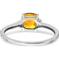 thumbnail image 3 of Sterling Silver Rhodium-Plated Citrine And Diamond Ringsize 7 (Width 1.4) - Jbsp, 3 of 5