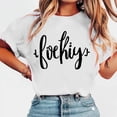 thumbnail image 2 of Fewfanhot Womens Tops Graphic Tees Love Printed Casual Short Sleeve Tops Summer Loose Fitted Top, 2 of 5