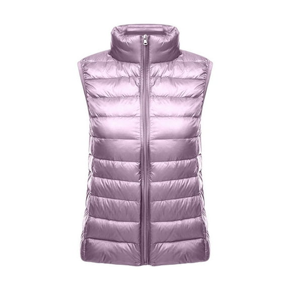 Gaexia Vest for Women Winter,Lightweight Warm Winter Down Vest Sleeveless Quilted Gilet Jacket With Slim Fit Short Design for Women Outerwear