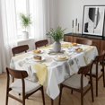 thumbnail image 6 of Yellow Grey Botanical Table Cloth Waterproof Tablecloths, Spring Floral Watercolor Tablecloth Dining Table Cover for Kitchen Party Tabletop Outdoor, Rectangle Tablecloth 60x84 Inch, 6 of 9