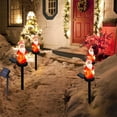 thumbnail image 4 of Christmas Atmosphere Decoration Solar Light Resin Snowman Outdoor Garden Modern Courtyard Insert Light, 4 of 7