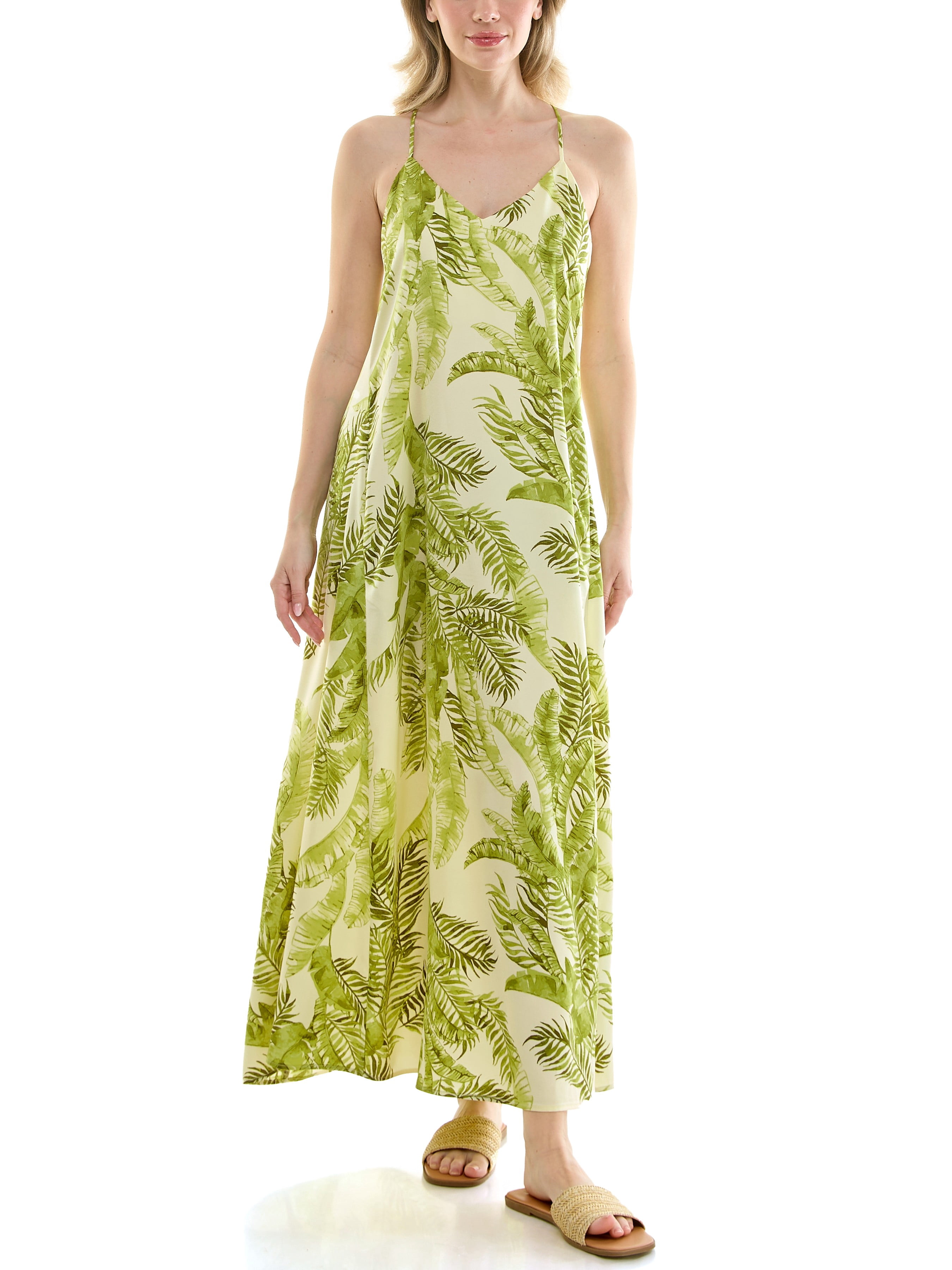 Nicole Miller Women's Maxi Slip Dress With Built In Bra, Sizes S-XL