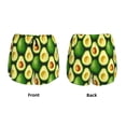 thumbnail image 3 of Susaid Avocado Print Women's High Waisted Running Shorts Quick Dry Athletic Gym Track Workout Shorts Zip Pocket-Large, 3 of 7