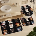 thumbnail image 6 of 4 Piece Shower Curtain Sets Colorful Winter And Halloween Theme Cat Bathroom Shower Curtain Set with Rugs Funny Cat Gifts for Cat Lover Pet Lover Bathroom Shower Curtains Sets 72inch X 72inch, 6 of 8