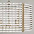 thumbnail image 3 of Capital Lighting 347141 Brynn 4 Light 23" Wide Beaded Drum Chandelier - Aged Brass Painted, 3 of 3