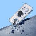 thumbnail image 2 of Compatible with iPhone 14 Case Cute 3D Bear Hidden Stand Kickstand Clear Phone Case with Camera Lens Protector 6D Plating Design Women Men Girly Shockproof Glitter Phone Cover, Blue, 2 of 12