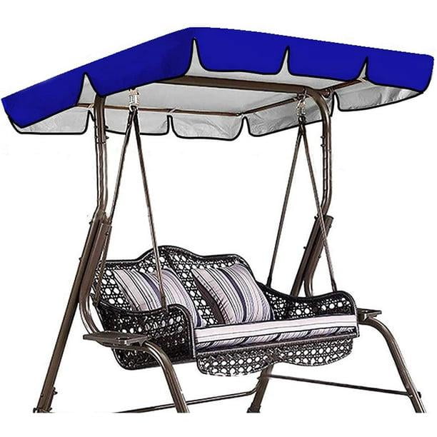 Toldo universal de repuesto para toldo de techo oscilante para jardín, reemplazo de toldo oscilante impermeable (color: azul, tamaño: 195*125*15cm)