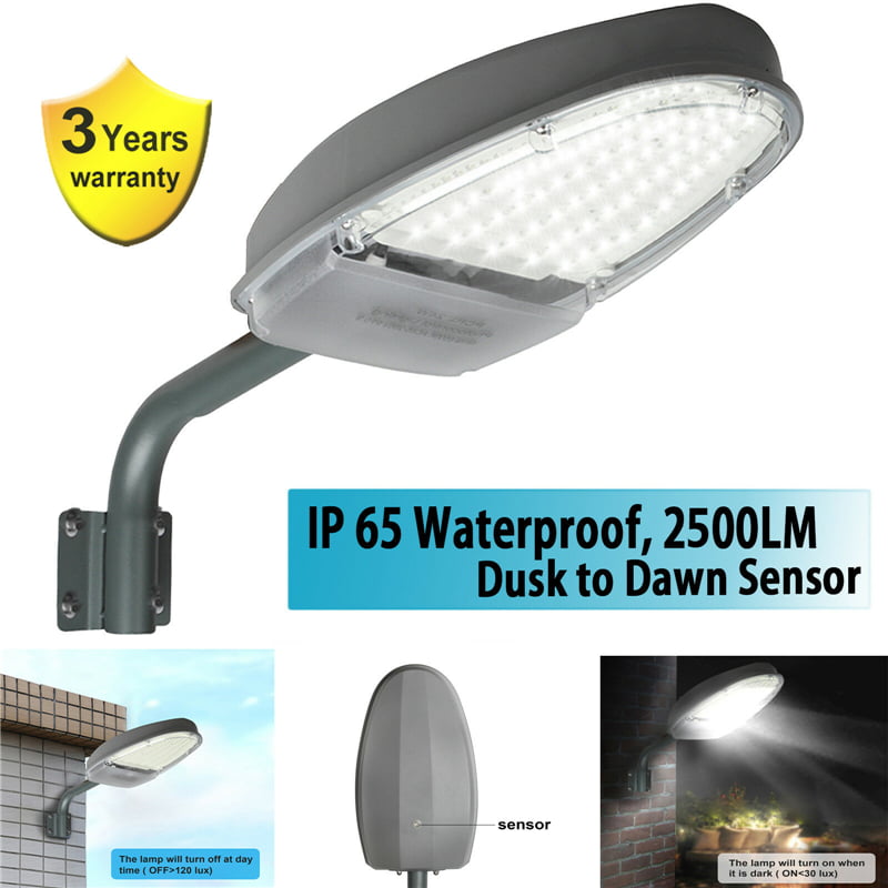 Outdoor 144LED Street Light Dusk to Dawn Sensor Waterproof Security Light 2350LM 