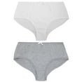 thumbnail image 5 of Curve Muse Womens Plus Size 100% Cotton High Waist Hipster Briefs Panties-6PK-PACKA-XXL, 5 of 7