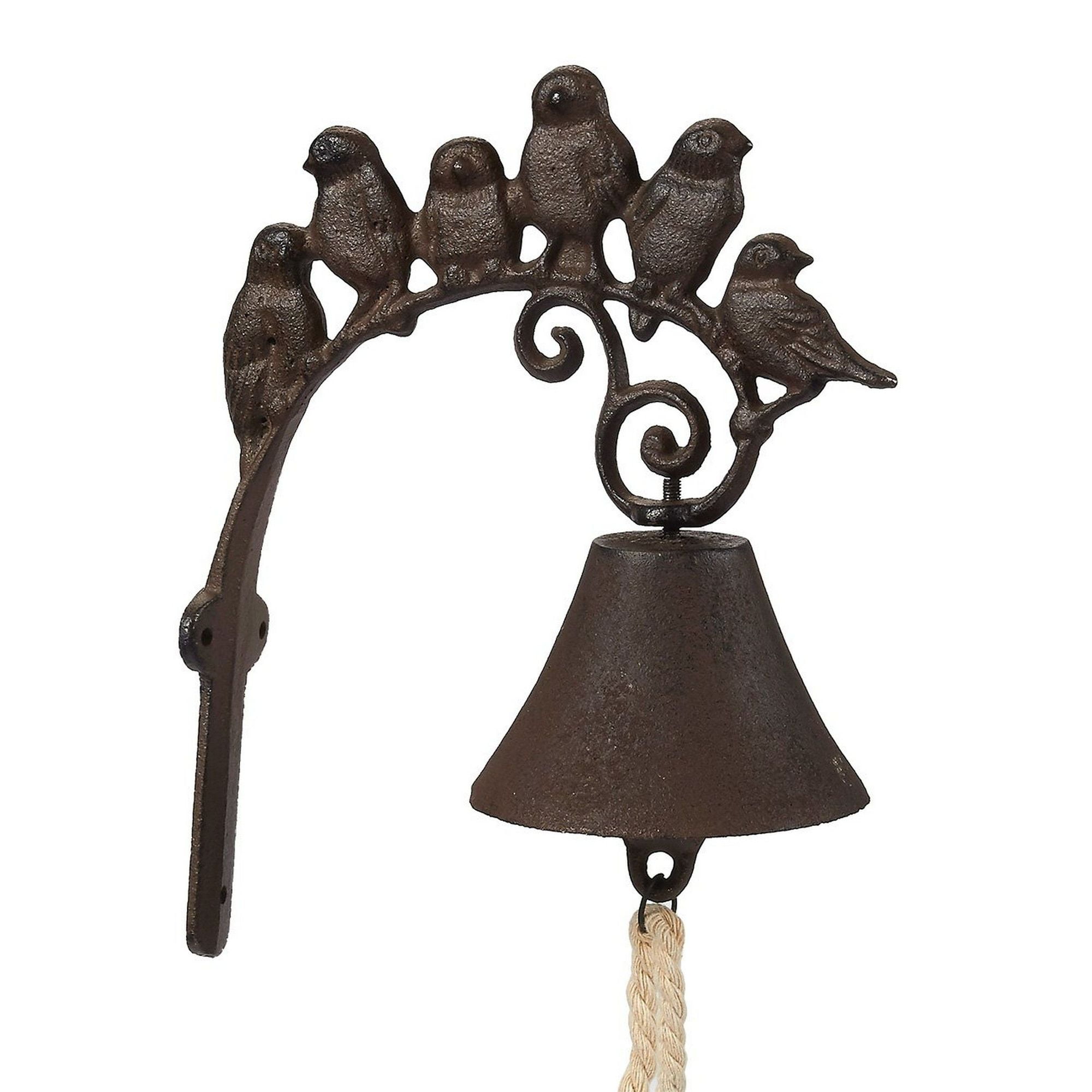 Iron Cast Door Bell Rustic Birds Flock Door Chime Wall Mounted