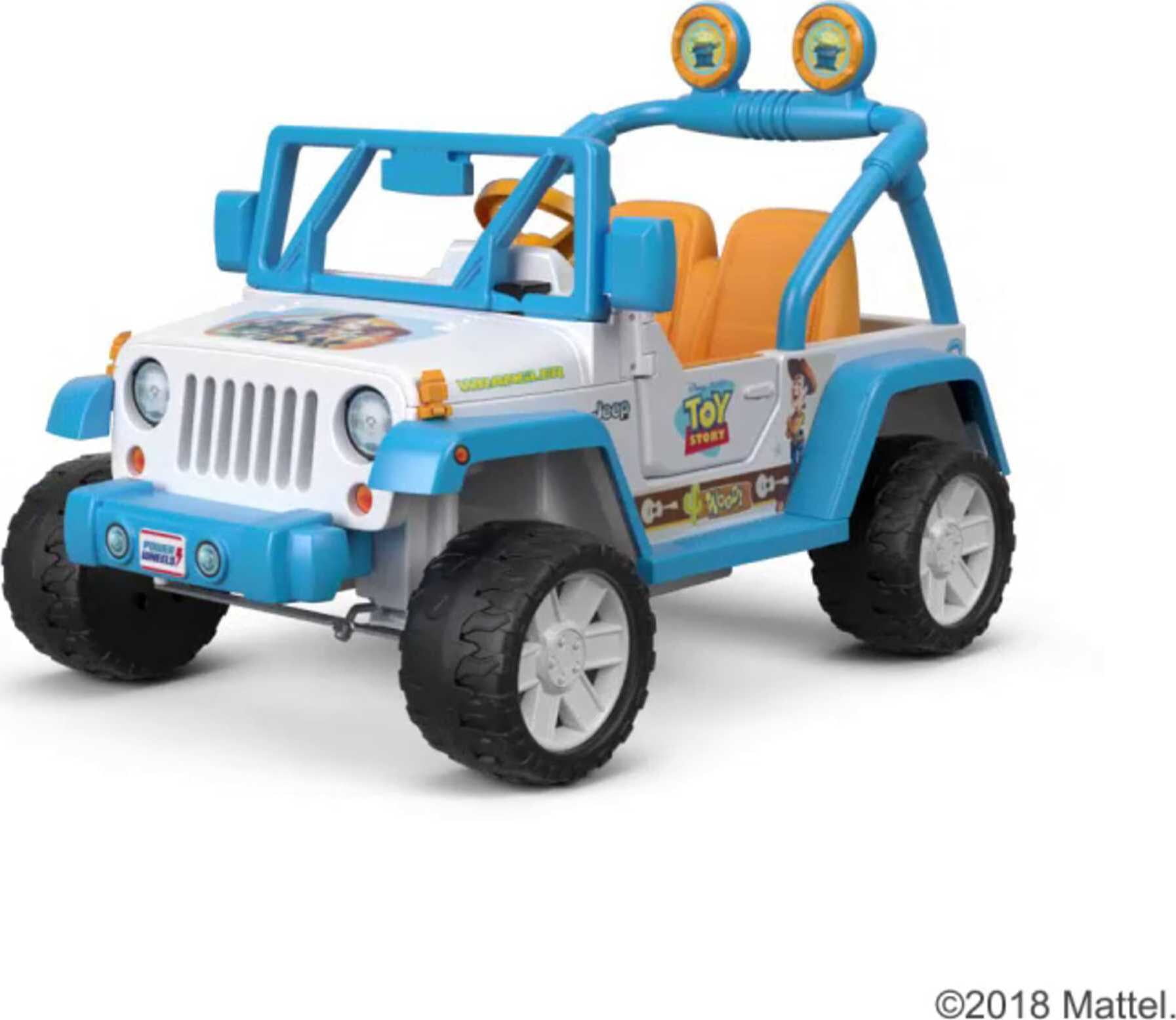 Power Wheels Disney Pixar Toy Story Jeep Wrangler Battery Powered Ride-On  Vehicle with Sounds 