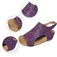 thumbnail image 5 of Fukaraa Casual Cork Wedge Sandals Women Espadrilles Platform Summer Ankle Strap, 5 of 9