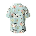 thumbnail image 2 of KLL Cute Cows Print Men's Shirt Short Sleeve Button Down Summer Cuba Beach Shirts- 3X-Large, 2 of 7