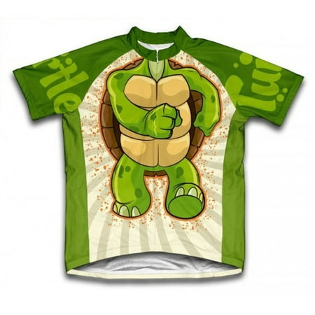 6 Panel Micro Cycling Short - Scudo Men's Microfiber Short Sleeve Cycling Jersey - Turtle - SCU001