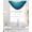 Aqua, variant on Brown Beige Ombre Sheer Waterfall Valance Curtains for Window, Farmhouse Vintage Wooden Striped Rod Pocket Sheer Topper Swag Curtains for Living Room, Kitchen 38.5"W x 47.2"L, 1 Panel
