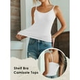 thumbnail image 2 of Anygrew Camisole Tops for Women with Built in Bra Adjustable Strap Tank Top Casual Basic Cami Tanks, 2 of 5